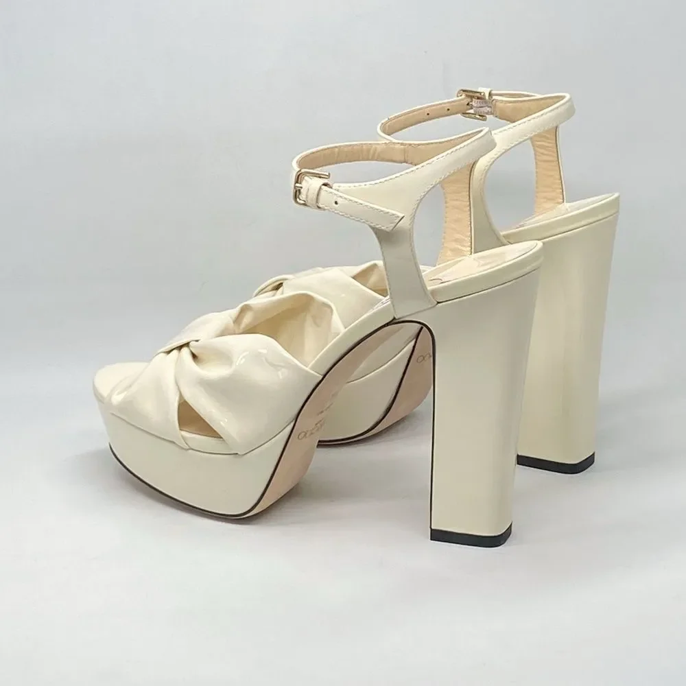 Jimmy Choo Patent Leather Ankle-Strap Platform Sandals